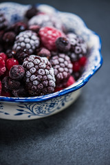 Frozen berries fruits