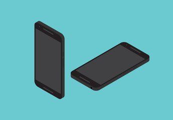 Schwarzes Smartphone-Illustrationen