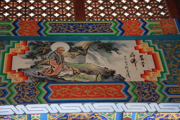 Fototapeta premium une peinture au temple de Dapeng