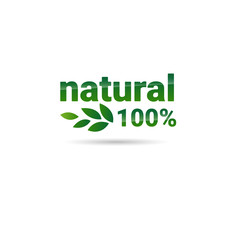 Eco Friendly Organic Natural Product Web Icon Green Logo Flat Vector Illustration