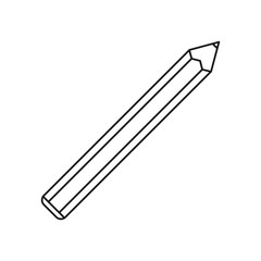 Pencil icon. School education supply and object theme. Isolated design. Vector illustration