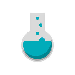 Flask icon. Science laboratory chemistry and research theme. Isolated design. Vector illustration