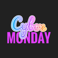 Cyber Monday. Label design template. Printable Cyber Monday label 