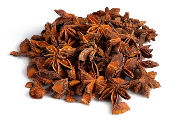 Star Anise on White