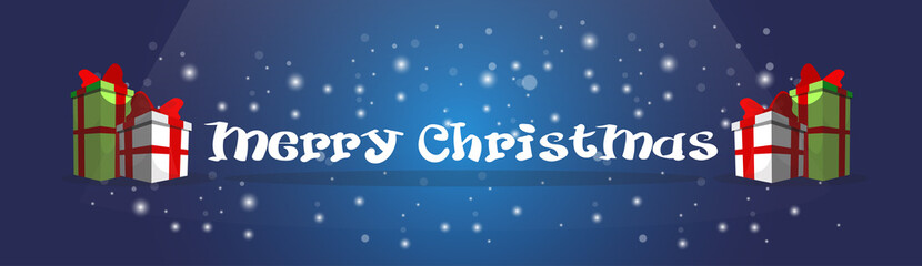 Happy New Year Decoration Celebration Banner Flat Vector Illustration