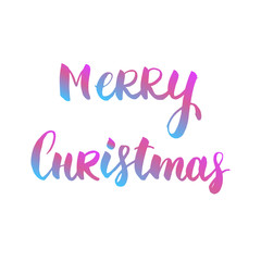 Merry Christmas, Hand lettering. Christmas printable lettering for greeting card and posters