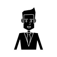 Businessman avatar icon. Businesspeople management and corporate theme. Isolated design. Vector illustration