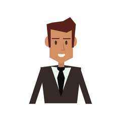 Businessman avatar icon. Businesspeople management and corporate theme. Isolated design. Vector illustration