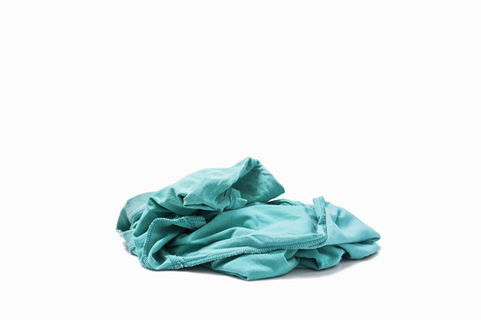 pile of dirty laundry Isolated on white.