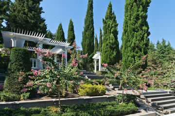 Marble staircase in the Park 