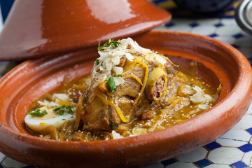 Morrocan food Tajine lamb raisins © Bastiaanimage Stock