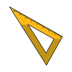 Ruler icon. School education supply and object theme. Isolated design. Vector illustration