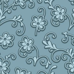 Small flowers, seamless floral pattern