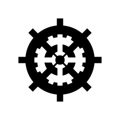 Gear icon. Machine part cog and circle theme. Isolated design. Vector illustration