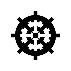 Obraz premium Gear icon. Machine part cog and circle theme. Isolated design. Vector illustration