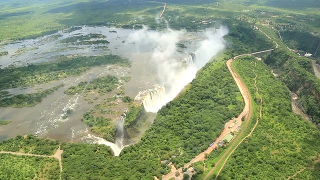 Aerial view of Victoria Falls 