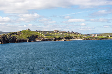 Fototapeta na wymiar Coastline at Lerwick in the Main Shetland Island, Scotland, United Kingdom