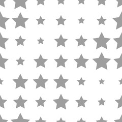 Seamless pattern with stars on a white background.