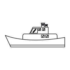 Obraz premium ship icon. sea transportation nautical and marine theme. Isolated design. Vector illustration