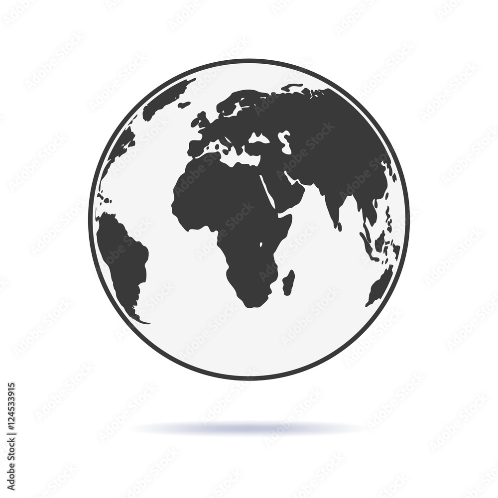 Canvas Prints planet earth icon. vector illustration.