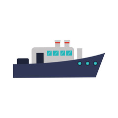 ship icon. sea transportation nautical and marine theme. Isolated design. Vector illustration
