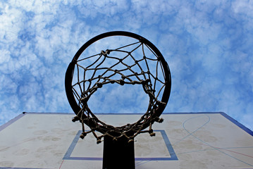 Basket on the playground