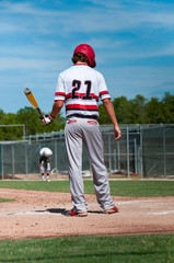 American baseball player up at bat