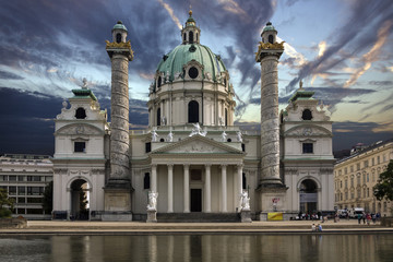 Fototapeta na wymiar Karlskirche - Vienna - Austria