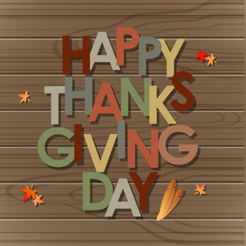 Abstract of Happy Thanksgiving Day. Vector background. Illustration, EPS 10.