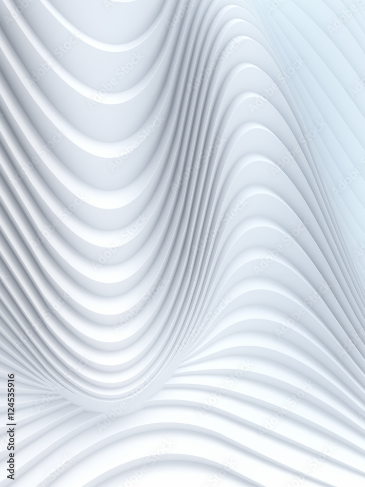 Poster Wave band abstract background surface 3d rendering