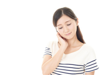 Fototapeta premium 悩む女性