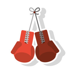 Gloves icon. Fitness gym sport and bodybuilding theme. Isolated design. Vector illustration