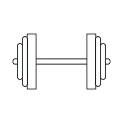 Weight icon. Fitness gym sport and bodybuilding theme. Isolated design. Vector illustration