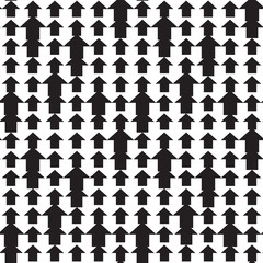 Arrows seamless pattern. Abstract geometric texture with arrow shapes. Monochrome vector eps8 illustration.