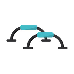 Push up bars icon. Fitness gym sport and bodybuilding theme. Isolated design. Vector illustration