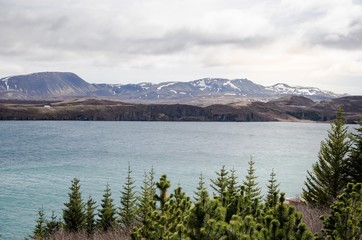 Naklejka premium Pingfallavatn größter Süßwassersee Islands 