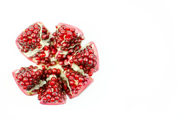 Ripe pomegranate open.