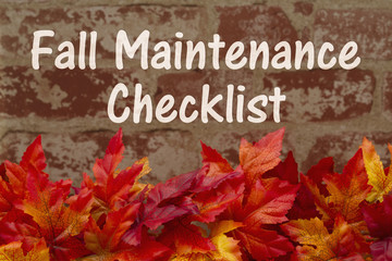 Maintenance checklist message