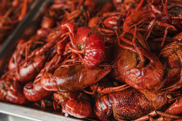 Lobsters in a market in Asia
