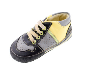 Color summer children's boot is isolated on the white