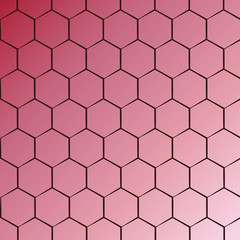 Abstract hexagonal molecule background. Futuristic, technology,