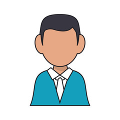 Businessman avatar icon. Businesspeople management and corporate theme. Isolated design. Vector illustration