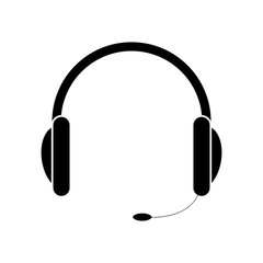 Headphone icon. Device gadget and technology theme. Isolated design. Vector illustration