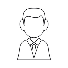 Businessman avatar icon. Businesspeople management and corporate theme. Isolated design. Vector illustration