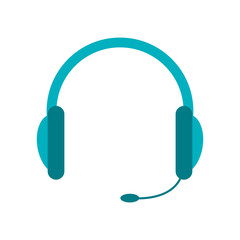 Headphone icon. Device gadget and technology theme. Isolated design. Vector illustration