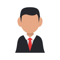 Businessman avatar icon. Businesspeople management and corporate theme. Isolated design. Vector illustration