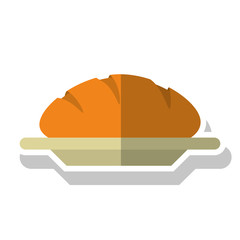 Bread icon. Bakery food product and menu theme. Isolated design. Vector illustration