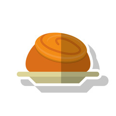 Bread icon. Bakery food product and menu theme. Isolated design. Vector illustration
