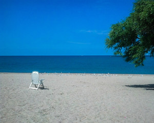 Chair on the Beach of Lake Huron at Goderich