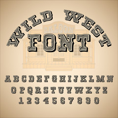 Vintage font, ABC, alphabet